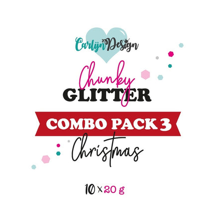 CarlijnDesign CDCP-0003 Chunky glitter COMBO PACK 3 Christmas 10x