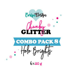 CarlijnDesign CDCP-0008 Chunky glitter COMBO PACK 8 Holo Brights 6x