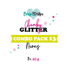 CarlijnDesign CDCP-0013 Chunky glitter COMBO PACK 13 Neons 8x