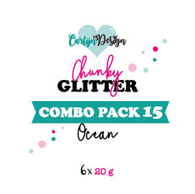 CarlijnDesign CDCP-0015 Chunky glitter COMBO PACK 15 Ocean 6x