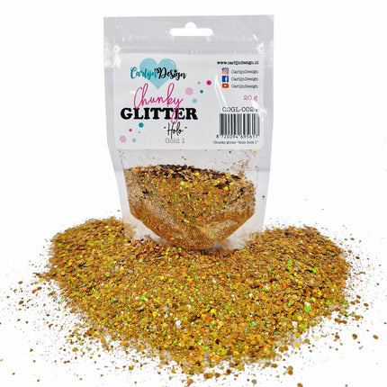 CarlijnDesign CDGL-0024 Chunky glitter Holo Gold 1