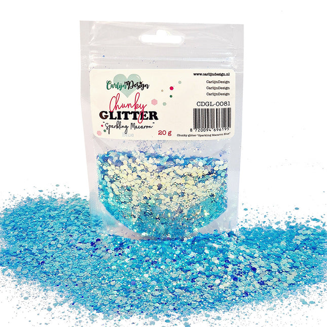 CarlijnDesign CDGL-0081 Chunky glitter Sparkling Macaron Blue