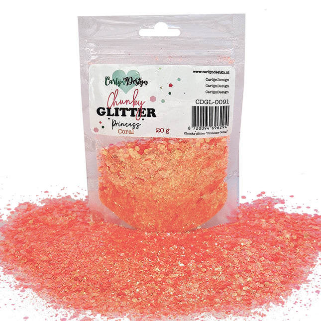 CarlijnDesign CDGL-0091 Chunky glitter Princess Coral