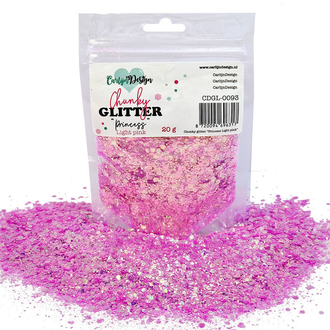 CarlijnDesign CDGL-0093 Chunky glitter Princess Light pink