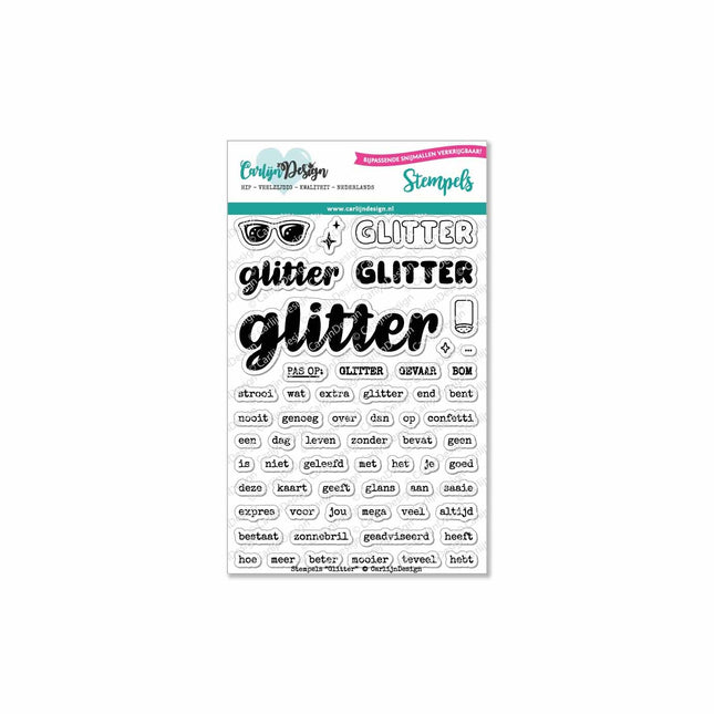 CarlijnDesign Glitter stempels CDST-0052