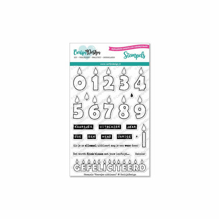 CarlijnDesign Kaarsjes uitblazen stempels CDST-0021