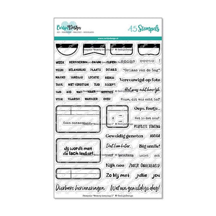 CarlijnDesign Memory keeping 1 stempels CDST-0108