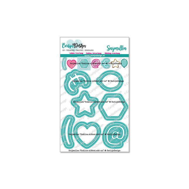 CarlijnDesign Outline alfabet add-on snijmallen CDSN-0168