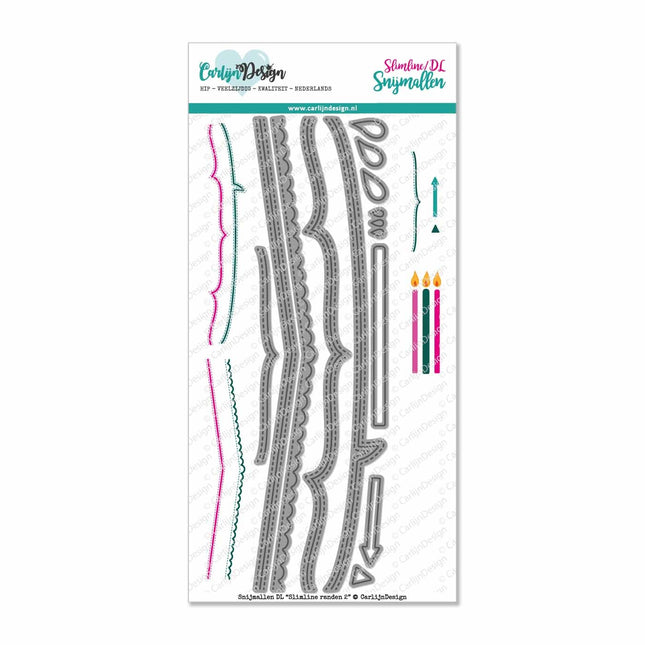 CarlijnDesign Slimline randen 2 snijmallen CDSN-0061