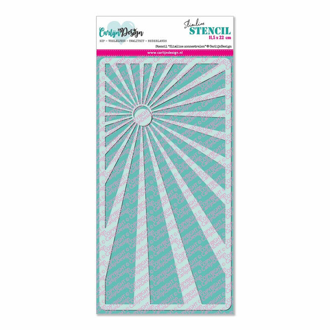 CarlijnDesign Slimline zonnestralen stencil CDSC-0010