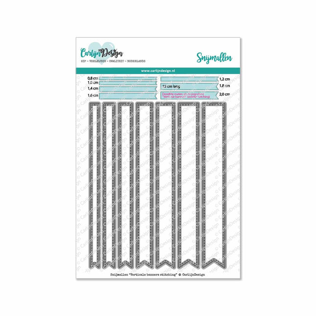 CarlijnDesign Verticale banners stitching snijmallen CDSN-0090