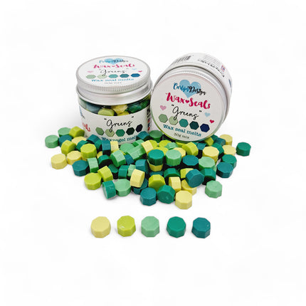 CarlijnDesign Waxzegel melts Greens  CDWX-0036